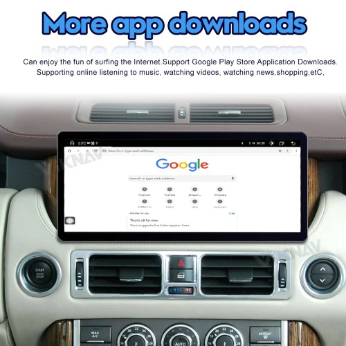 Viknav 12.3 Inch Android Car Stereo Radio For Land Range Rover Vogue V8 L322 2002-2012 GPS Navigation Multimedia Player Carplay Touch Screen(128GB)