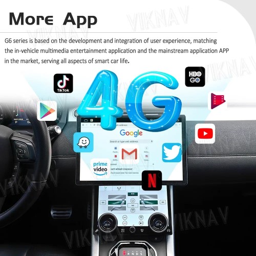 Viknav 13.3 Inch Android Multimedia Player For Land Range Rover Vogue Sport Evoque 2013-2018 Car Radio Wireless Carplay Auto Stereo Receiver(64GB)