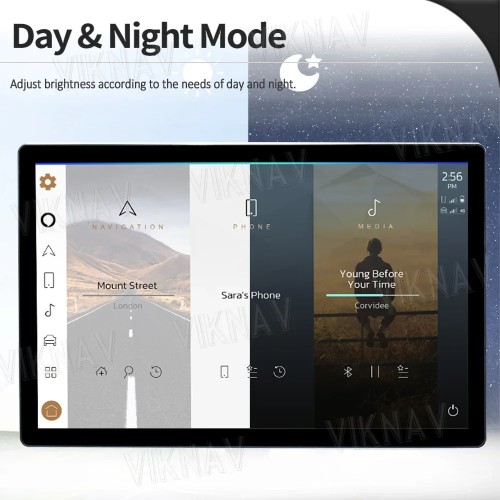 Viknav 13.3 Inch Android Multimedia Player For Land Range Rover Vogue Sport Evoque 2013-2018 Car Radio Wireless Carplay Auto Stereo Receiver(64GB)