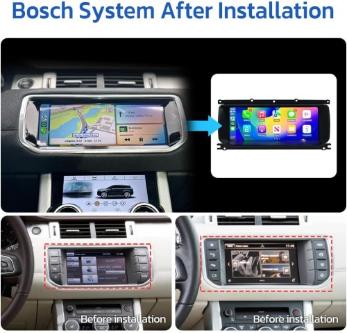 Viknav For Range Rover Evoque L538 2012-2018 Car Radio Stereo Replacement GPS Multimedia Plyer With AC Panel Climate Contro (64GB-All-For-Bosch)