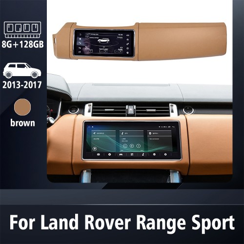 12.3 Inch Car Stereo Radio For Range Rover Sport L494 2013-2017 GPS Navigation Multimedia Player Carplay AC Panel Touch Screen(Brown 128GB)