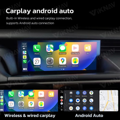 Viknav Android Radio Replacement for 2019-2020 Lexus RC IS Series.car Stereo Upgrade with carplay and Android auto Bluetooth GPS Navigation Head Unit (19-20 Touch pad Joystick 128GB)