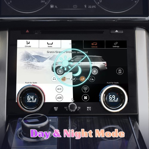Viknav Suitable for Land Rover Range Rover Vogue L405 Air Conditioner Climate Control AC Panel 10.4 Inch LCD Touch Screen 2013-2017 (AC with CD)
