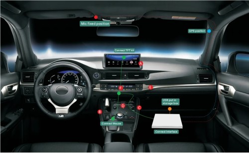 Viknav 10.25 Inch Android Car Radio GPS Navigation Player For Lexus CT CT200 2014-2020 DVD Multimedia Headunit Auto Car Stereo Carplay(High Version)