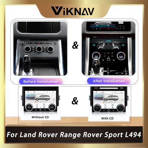 AC Panel for Land Rover Range Rover Sport L494 2013-2017 Climate Air Conditioning Panel Control Replacement 10.4 inch LCD Touching Screen (with CD)