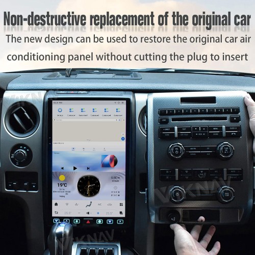 Viknav 14.4 Inch Car Radio for Ford F150 2013 2014 Year Android Auto Stereo Receiver Multimedia Player GPS Navigation Head Unit Tape Recorder (SYNC1-128GB)