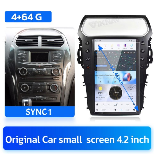 Viknav For Ford Explorer 2011-2019 Multimedia car radio GPS navigation android head unit stereo player carplay(s1 64GB)