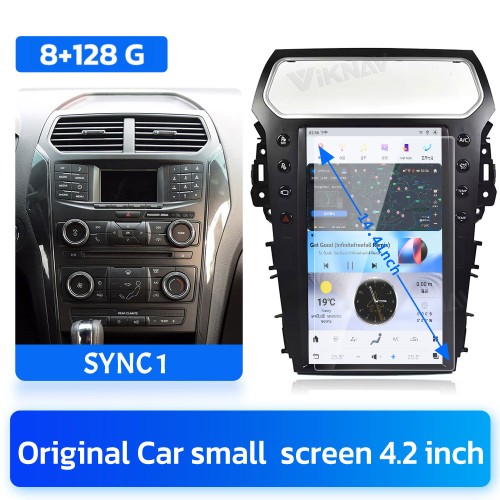 Viknav For Ford Explorer 2011-2019 Multimedia car radio GPS navigation android head unit stereo player carplay(s1 128GB)