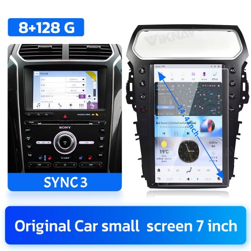 Viknav For Ford Explorer 2011-2019 Multimedia car radio GPS navigation android head unit stereo player carplay(s3 128GB)