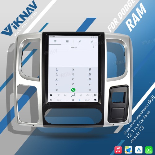 Viknav 12.1inch Touch Screen Car Radio For Dodge Ram 2013 -2018 Android 13 Multimedia Player Head Unit(128GB)
