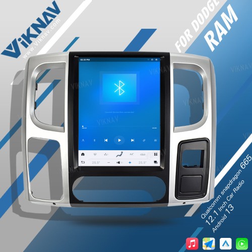 Viknav 12.1inch Touch Screen Car Radio For Dodge Ram 2013 -2018 Android 13 Multimedia Player Head Unit(128GB)
