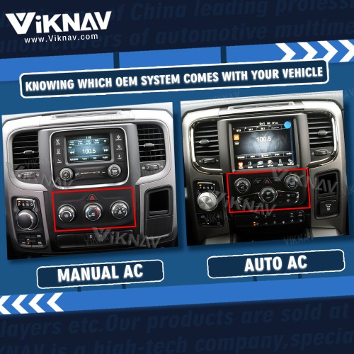 Viknav 12.1inch Touch Screen Car Radio For Dodge Ram 2013 -2018 Android 13 Multimedia Player Head Unit(128GB)
