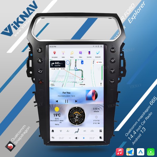 Viknav For Ford Explorer 2011-2019 Multimedia car radio GPS navigation android head unit stereo player carplay(s3 128GB)