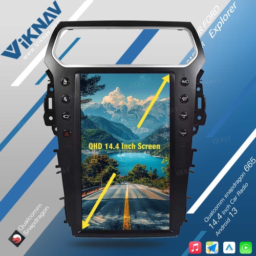 Viknav For Ford Explorer 2011-2019 Multimedia car radio GPS navigation android head unit stereo player carplay(s3 128GB)