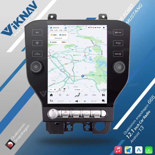 Viknav Car Radio For FORD Mustang Android 2014-2021 Car GPS Navigation Multimedia Radio Player CARPLAY Auto Stereo(64GB)