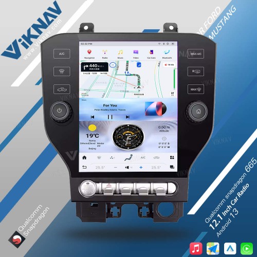Viknav Car stereo For FORD Mustang Android Car Radio 2014-2021 Car GPS Navigation Multimedia Radio Player CARPLAY Auto Stereo(128GB)