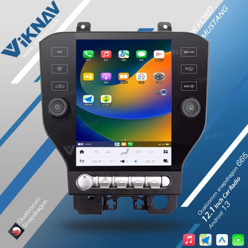 Viknav Car stereo For FORD Mustang Android Car Radio 2014-2021 Car GPS Navigation Multimedia Radio Player CARPLAY Auto Stereo(128GB)