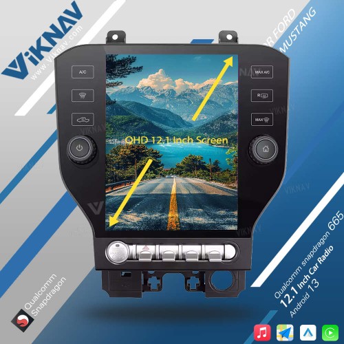 Viknav Car stereo For FORD Mustang Android Car Radio 2014-2021 Car GPS Navigation Multimedia Radio Player CARPLAY Auto Stereo(128GB)