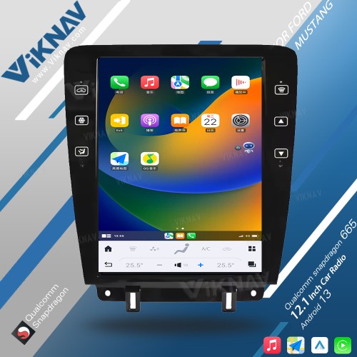 Viknav Car Radio For Ford Mustang 2009-2014 12.1inch Touch Screen GPS Navigation  Android Multimedia Player Head unit(128GB)