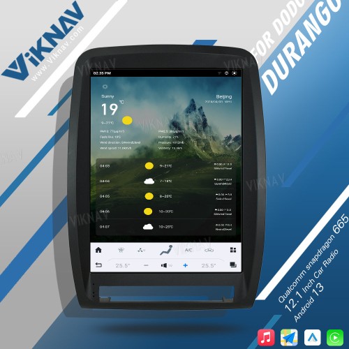 VIKNAV Touch Screen Car Radio For Dodge Durango 2011-2013 Android Auto Carplay GPS Navigation Multimedia Stereo Player Head Unit(64GB)