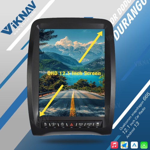VIKNAV 12.1inch Android Auto car radio For Dodge Durango 2014-2016 Carplay touch screen GPS Navigation Multimedia player head unit(64GB)