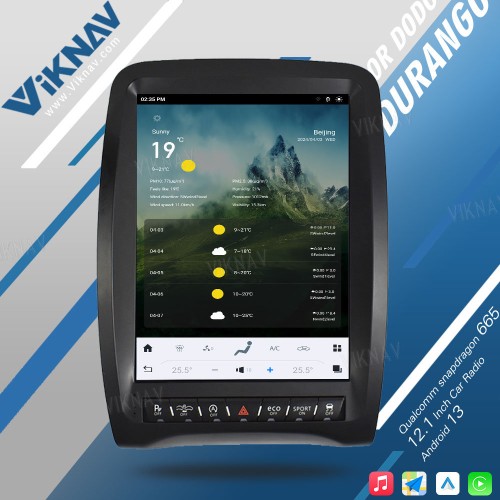 VIKNAV 12.1inch Android Auto car radio For Dodge Durango 2014-2016 Carplay touch screen GPS Navigation Multimedia player head unit(64GB)