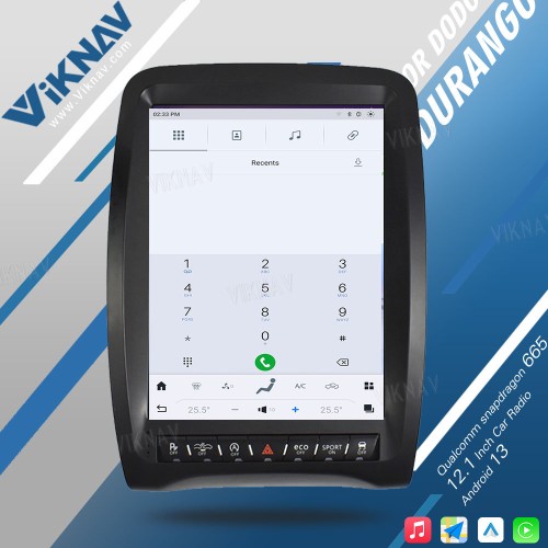 VIKNAV 12.1inch Android Auto car radio For Dodge Durango 2014-2016 Carplay touch screen GPS Navigation Multimedia player head unit(64GB)
