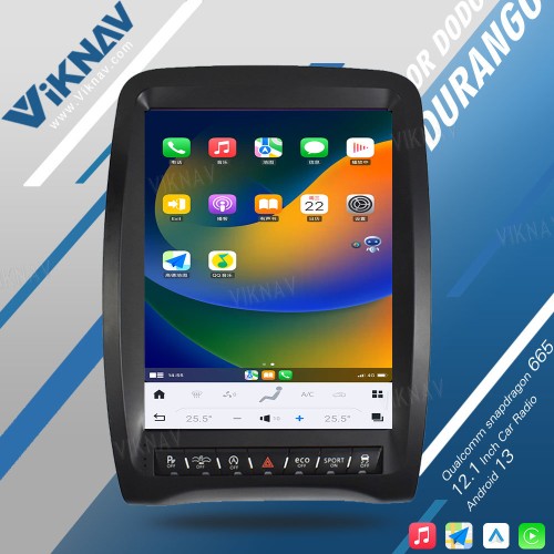 VIKNAV 12.1inch Android Auto car radio For Dodge Durango 2014-2016 Carplay touch screen GPS Navigation Multimedia player head unit(64GB)