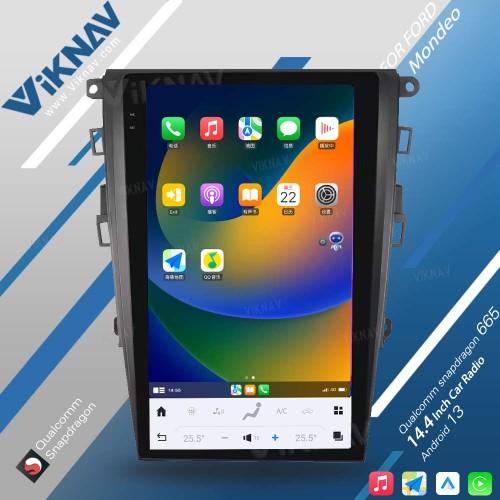 Viknav 13.6 inch Touch Screen Car Radio For Ford Mondeo 2013-2021 Android 13 Multimedia Player Head unit (SYNC2-128GB)