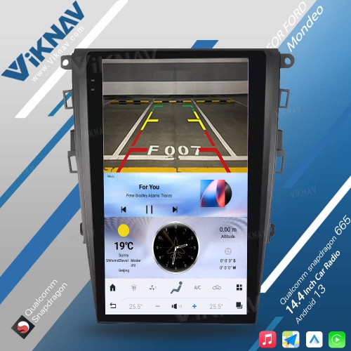 Viknav 13.6 inch Touch Screen Car Radio For Ford Mondeo 2013-2021 Android 13 Multimedia Player Head unit (SYNC2-128GB)