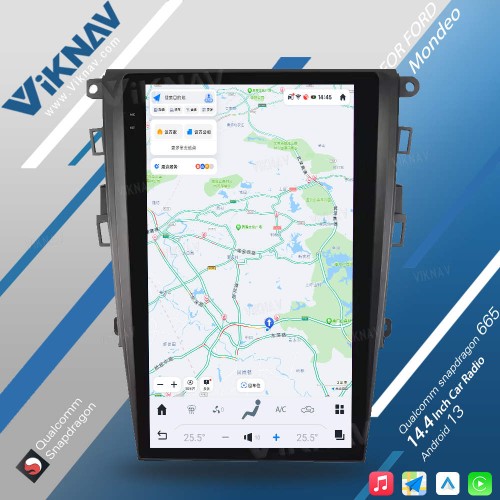 Viknav 13.6 inch Touch Screen Car Radio For Ford Mondeo 2013-2021 Android 13 Multimedia Player Head unit (SYNC2-128GB)