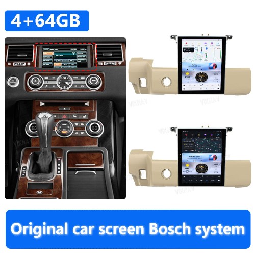 Viknav Car Radio For Range Rover Sport L320 2009-2013 Android Carplay GPS Navigation Multimedia Stereo Video Player Head UNIT (Beige-Bosch-64GB)