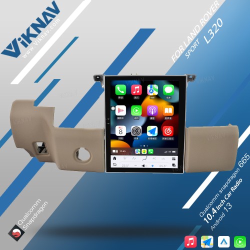 Viknav Car Radio For Range Rover Sport L320 2009-2013 Android Carplay GPS Navigation Multimedia Stereo Video Player Head UNIT (Beige-Bosch-64GB)