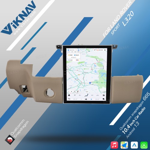 Viknav Car Radio For Range Rover Sport L320 2009-2013 Android Carplay GPS Navigation Multimedia Stereo Video Player Head UNIT (Beige-Bosch-64GB)