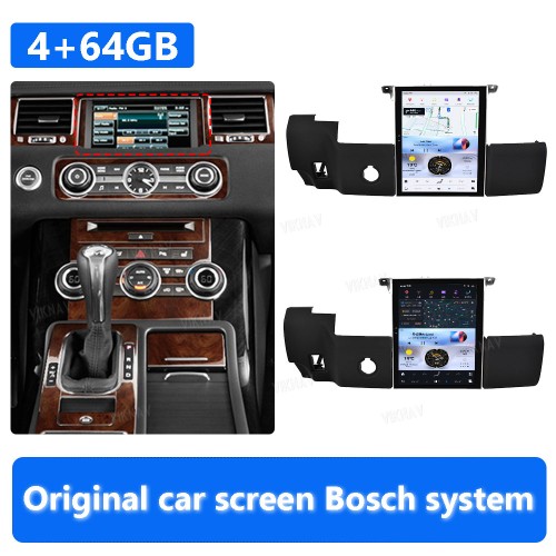 Viknav Car Radio For Range Rover Sport L320 2009-2013 Android Carplay GPS Navigation Multimedia Stereo Video Player(Black-Bosch-64GB)