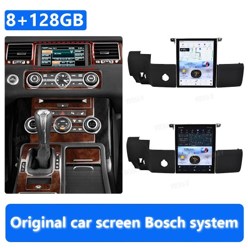 Viknav Car Radio For Range Rover Sport L320 2009-2013 Android Carplay GPS Navigation Multimedia Stereo Video Player(Black-Bosch-128GB)