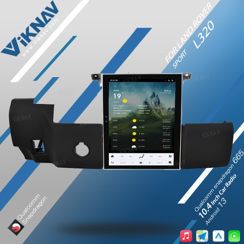 Viknav Car Radio For Range Rover Sport L320 2009 -2013 Android Carplay GPS Navigation Multimedia Stereo Video Player(Black-Denso-64GB)