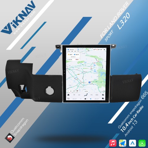 Viknav Car Radio For Range Rover Sport L320 2009 -2013 Android Carplay GPS Navigation Multimedia Stereo Video Player(Black-Denso-64GB)