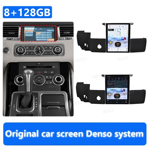 Viknav Car Radio For Range Rover Sport L320 2009-2013 Android Carplay GPS Navigation Multimedia Stereo Video Player(Black-Denso-128GB)