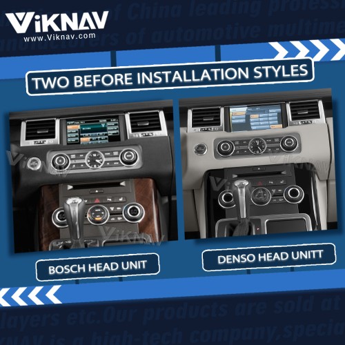 Viknav Car Radio For Range Rover Sport L320 2009-2013 Android Carplay GPS Navigation Multimedia Stereo Video Player(Black-Denso-128GB)