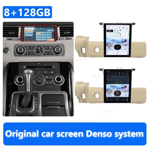 Viknav Car Radio For Range Rover Sport L320 2009-2013 Android Carplay GPS Navigation Multimedia Stereo Video Player(Beige-Denso-128GB)