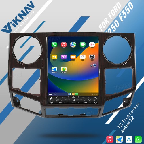 VIKNAV 12.1 Inch For 2008-2016 Ford F250 F350 Car Stereo Radio GPS Navigation Carplay Multimedia Player Wireless Carplay -64GB