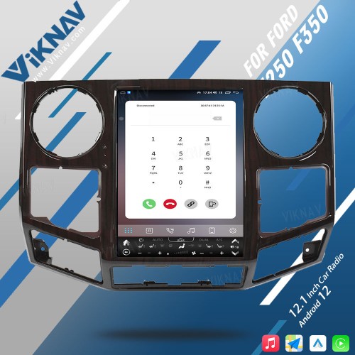 VIKNAV 12.1 Inch For 2008-2016 Ford F250 F350 Car Stereo Radio GPS Navigation Carplay Multimedia Player Wireless Carplay -64GB