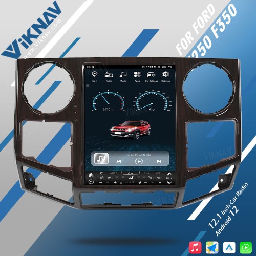 VIKNAV 12.1 Inch For 2008-2016 Ford F250 F350 Car Stereo Radio GPS Navigation Carplay Multimedia Player Wireless Carplay -64GB