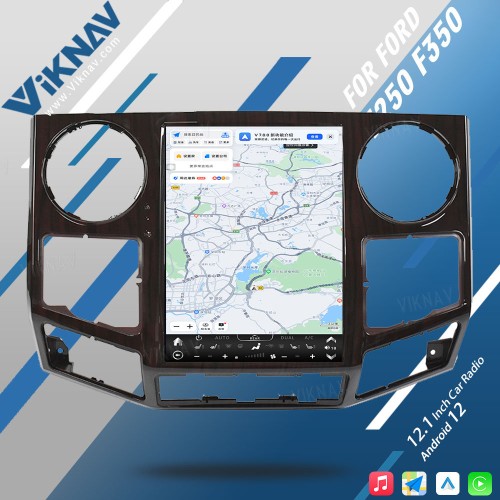 VIKNAV 12.1 Inch For 2008-2016 Ford F250 F350 Car Stereo Radio GPS Navigation Carplay Multimedia Player Wireless Carplay -64GB