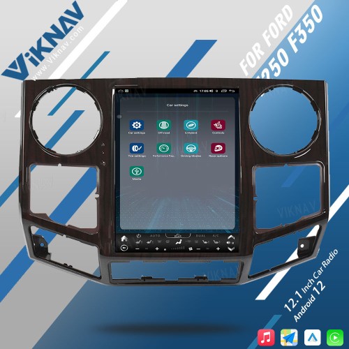 VIKNAV 12.1 Inch For 2008-2016 Ford F250 F350 Car Stereo Radio GPS Navigation Carplay Multimedia Player Wireless Carplay -64GB
