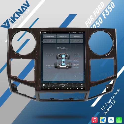VIKNAV 12.1 Inch For 2008-2016 Ford F250 F350 Car Stereo Radio GPS Navigation Carplay Multimedia Player Wireless Carplay -64GB
