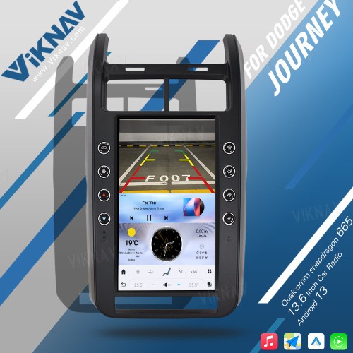 VIKNAV 13.6 Inch For Dodge Journey Car Radio 2009-2015 Android System Stereo Car GPS Navigation Video DVD Multimedia Player Carplay(128GB)