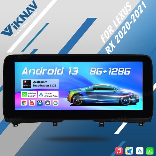 Viknav Android Auto Car Radio For LEXUS RX 2020-2021 Vertical Screen wireless Carplay GPS Navigation Multimedia Video Player Head Unit(128GB)