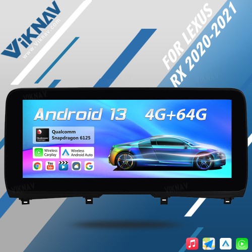 Viknav Android Auto Car Radio For LEXUS RX 2020-2021 Vertical Screen Wireless Carplay GPS Navigation Multimedia Video Player Head Unit(64GB)